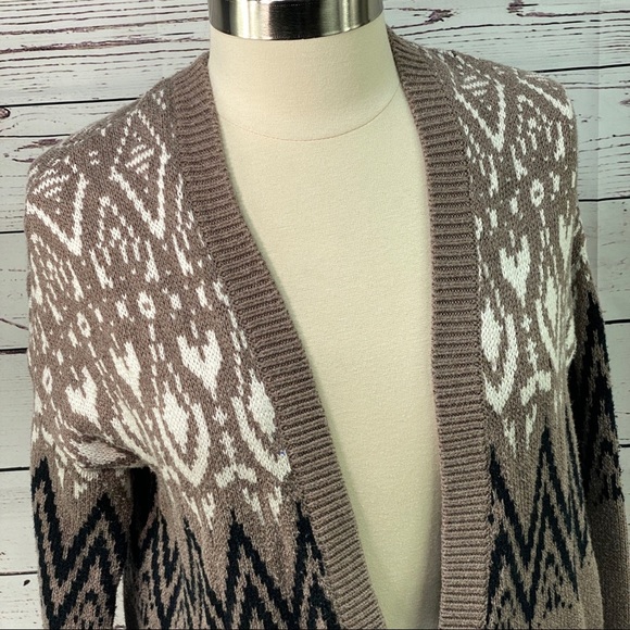 Old Navy long sleeve cardigan. Tan boho size S - Picture 2 of 8
